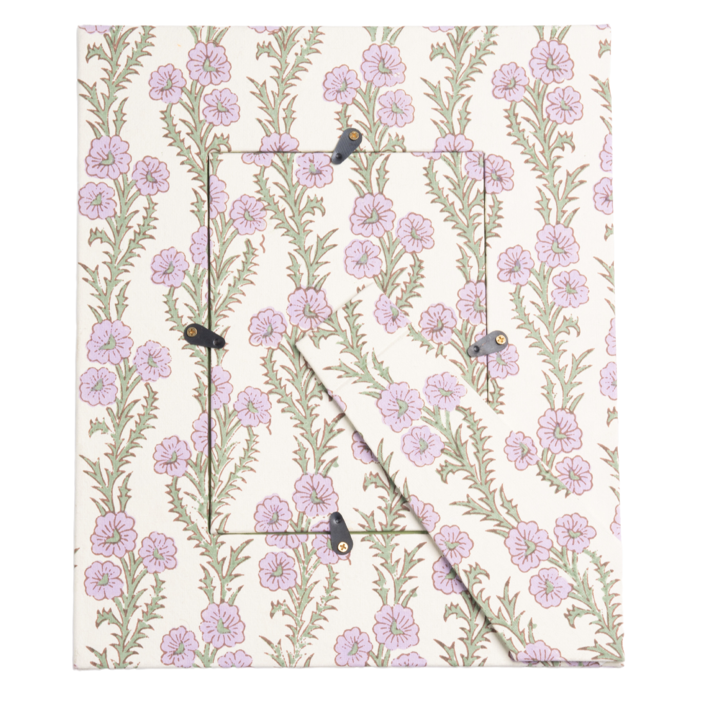 Block Print Picture Frame- Purple Floral