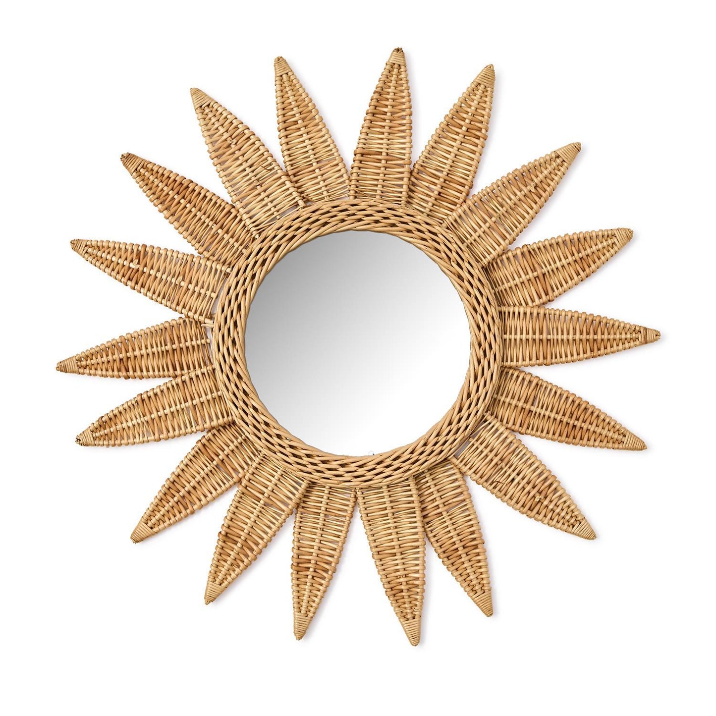 Sunburst Rattan Mirror