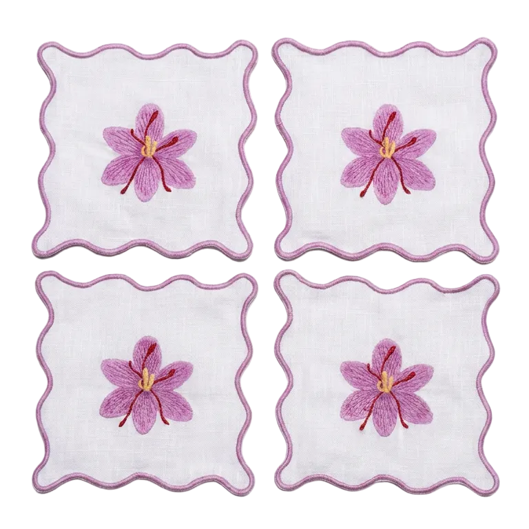 Purple Orchid Cocktail Napkin