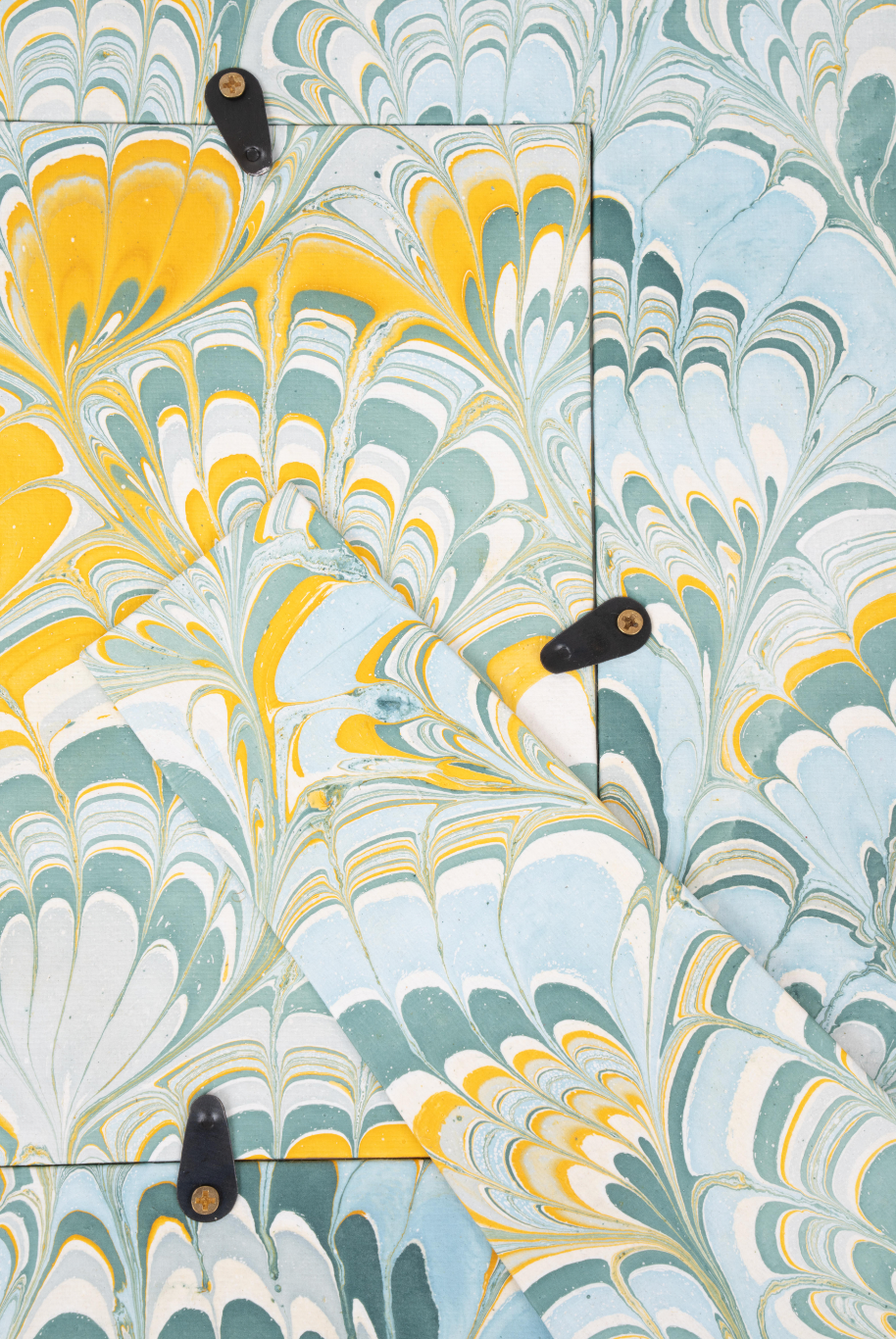 Marbled Picture Frame- Blue/Yellow