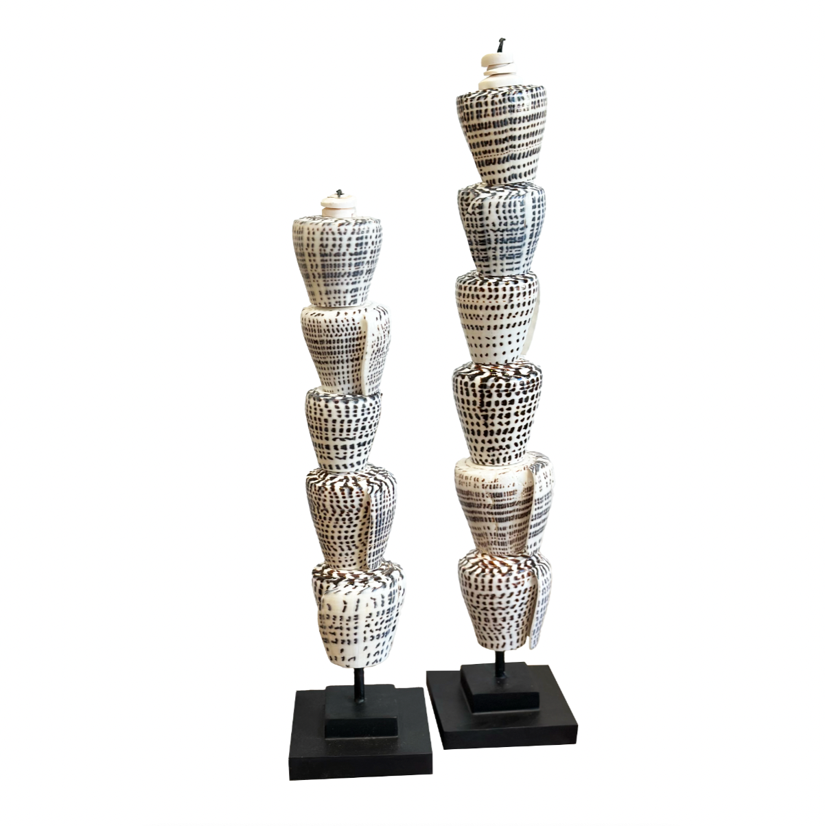Papua Shell Stack Sculpture Batik S/2