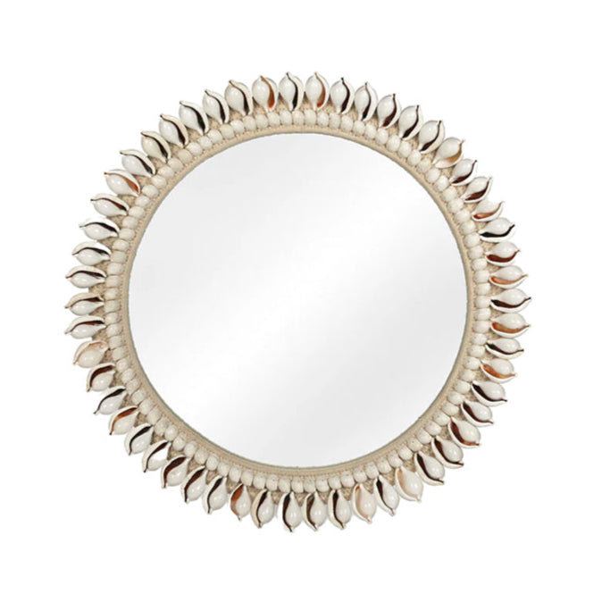 Nikki Round Shell Mirror