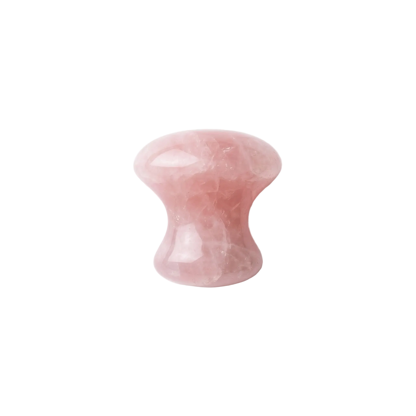 Pink stone tool on a white background