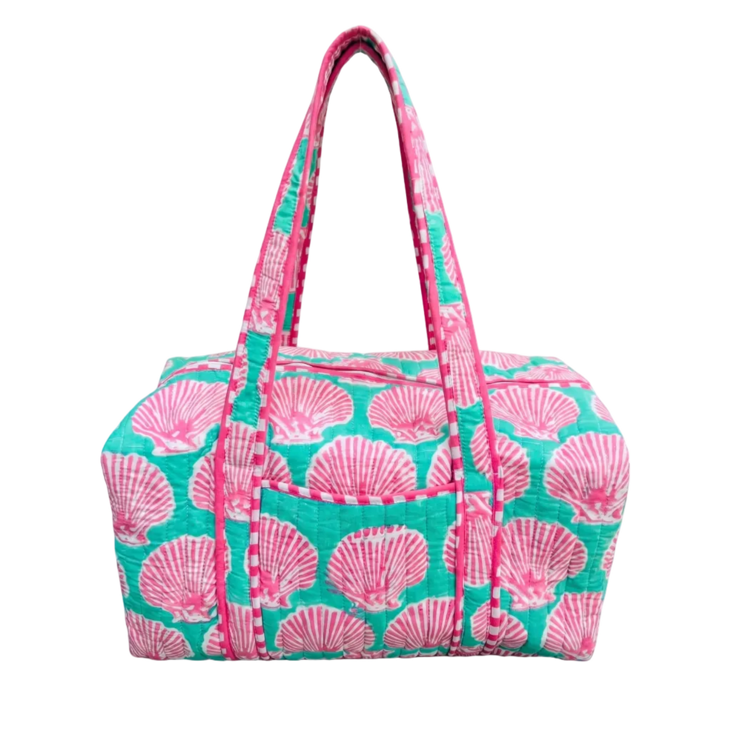 Block Print Duffle Bag