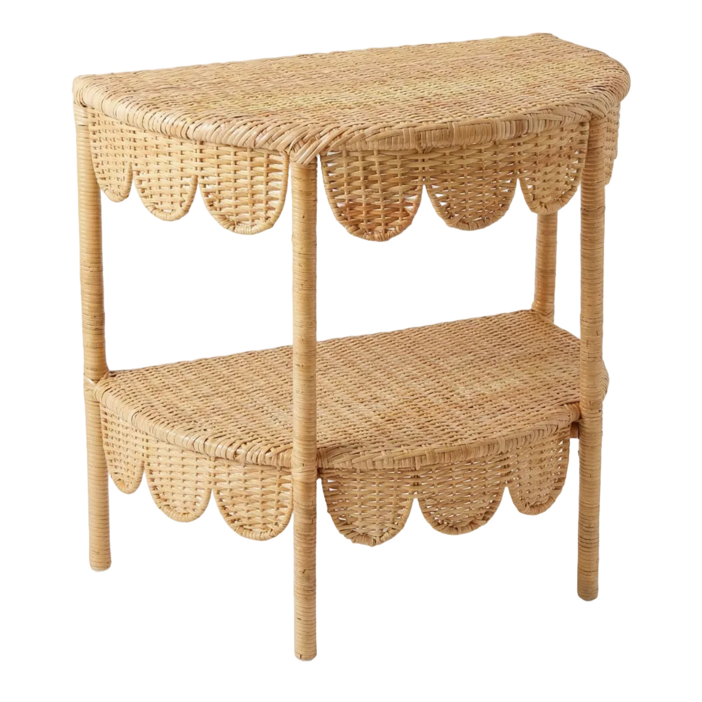 Scalloped Half Moon Table