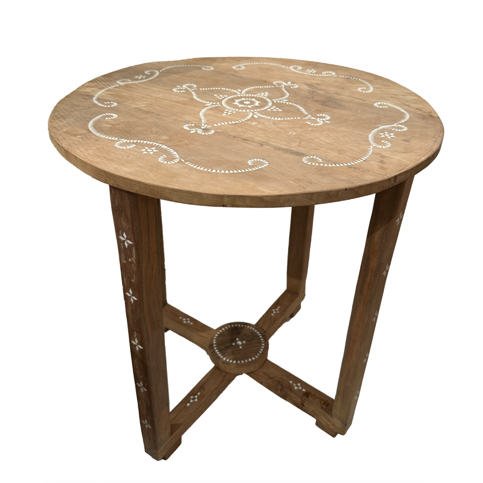 Shell Inlay Side Table