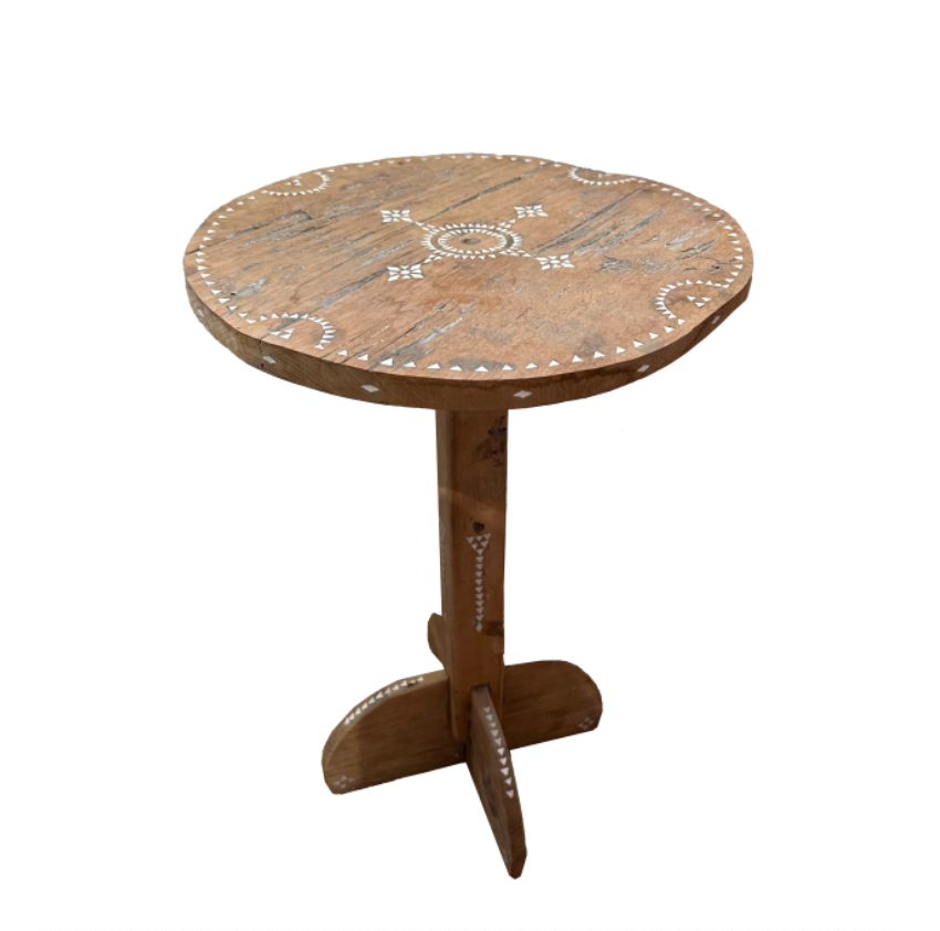 Shell Inlay Drink Table