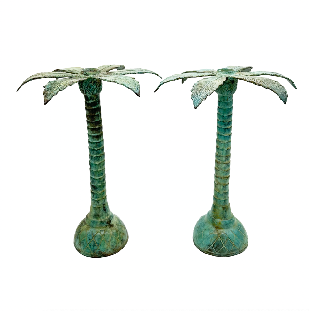 Bronze Palm Tree Candle Holder