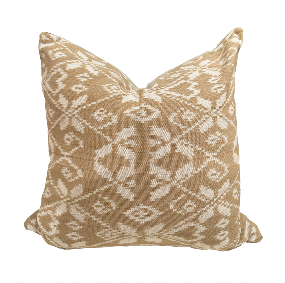 Beige Ikat Pillow