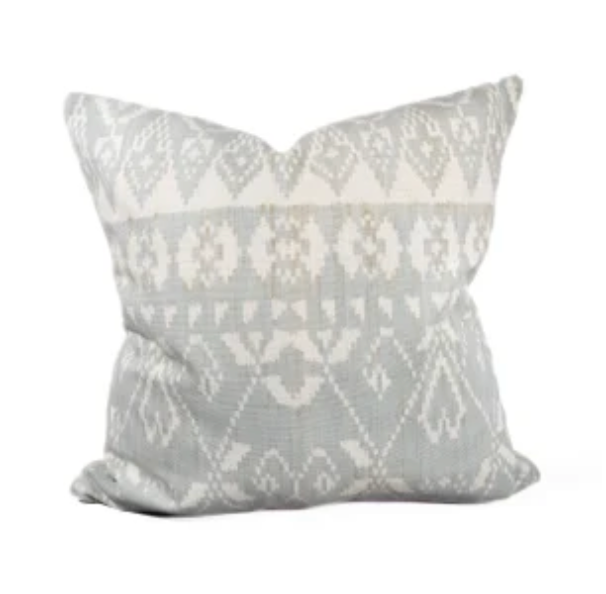 Gray Ikat Pillow I