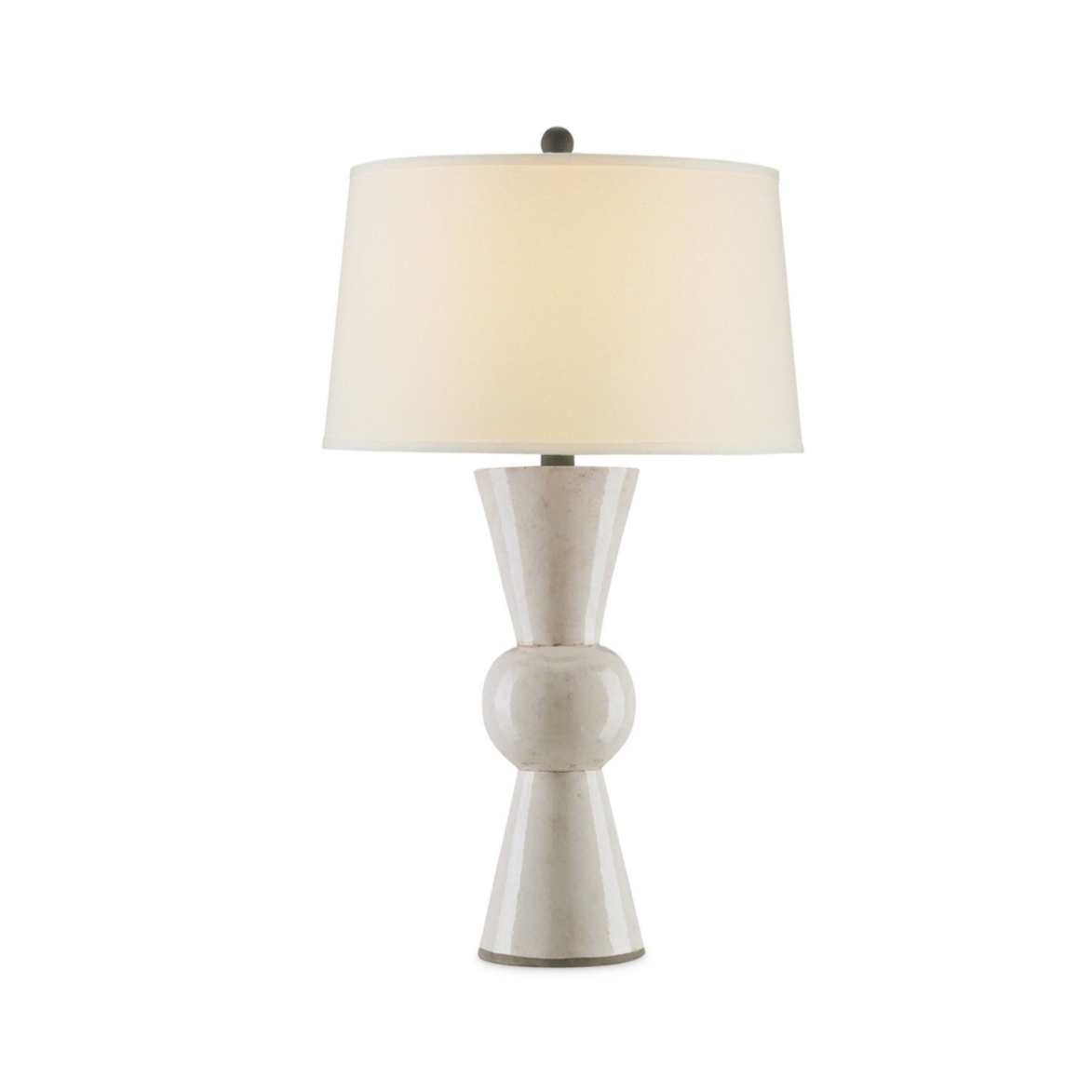 White Hourglass Lamp