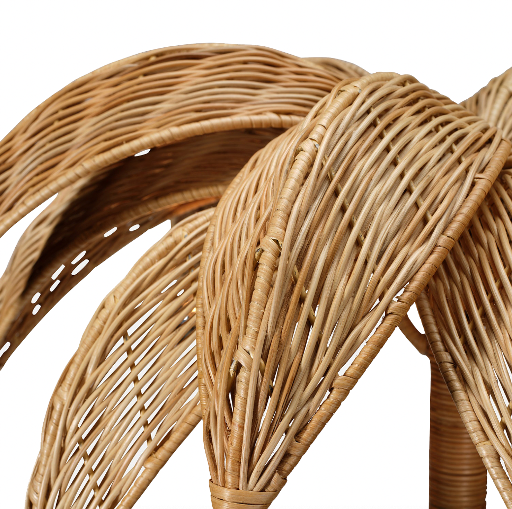 Rattan Palm Tree Floor Lamp