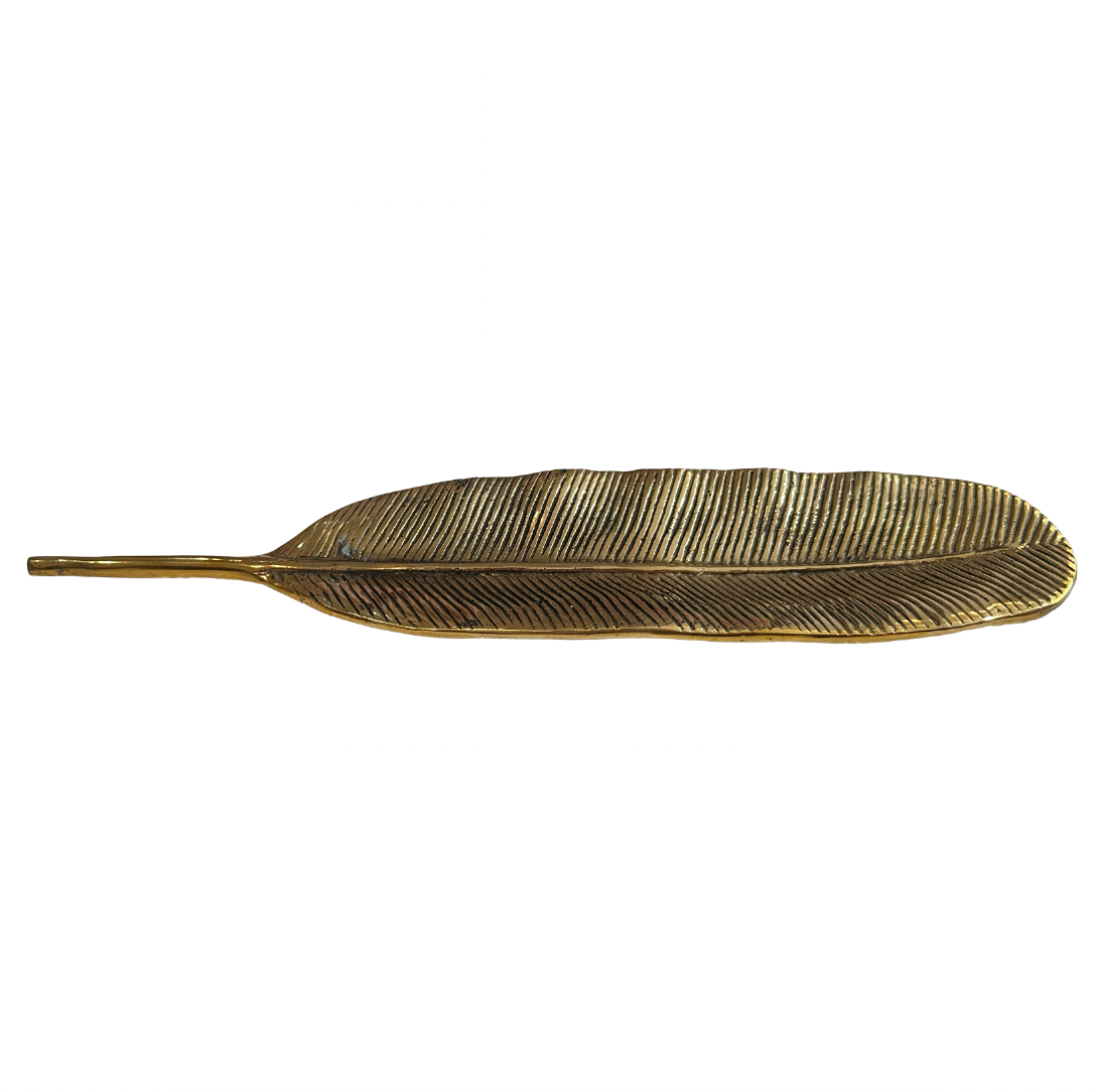 Brass Banana Leaf Tray