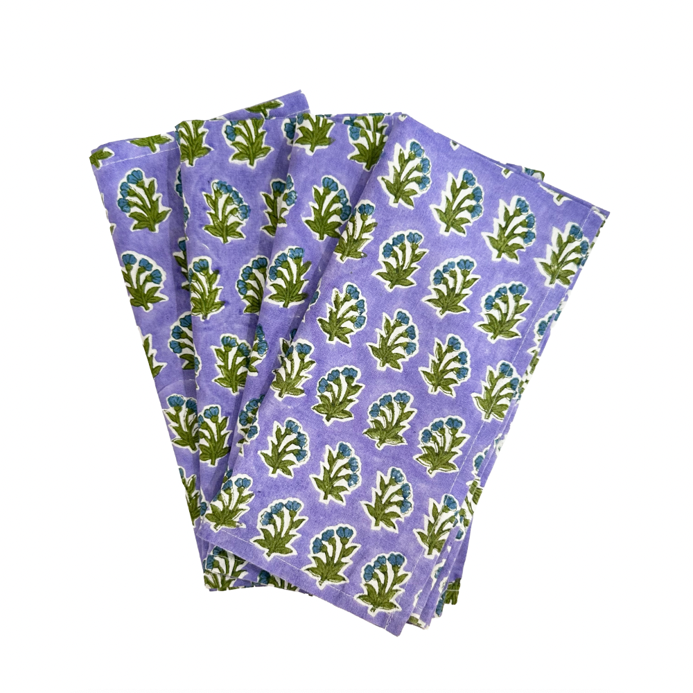 Napkins- Purple Fleur S/4
