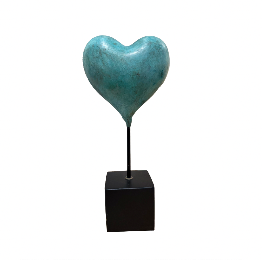 Bronze Heart Sculpture