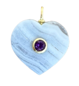 Gemstone Heart Charms