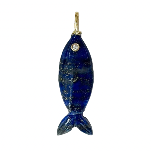 Mini Gemstone Fish Charms