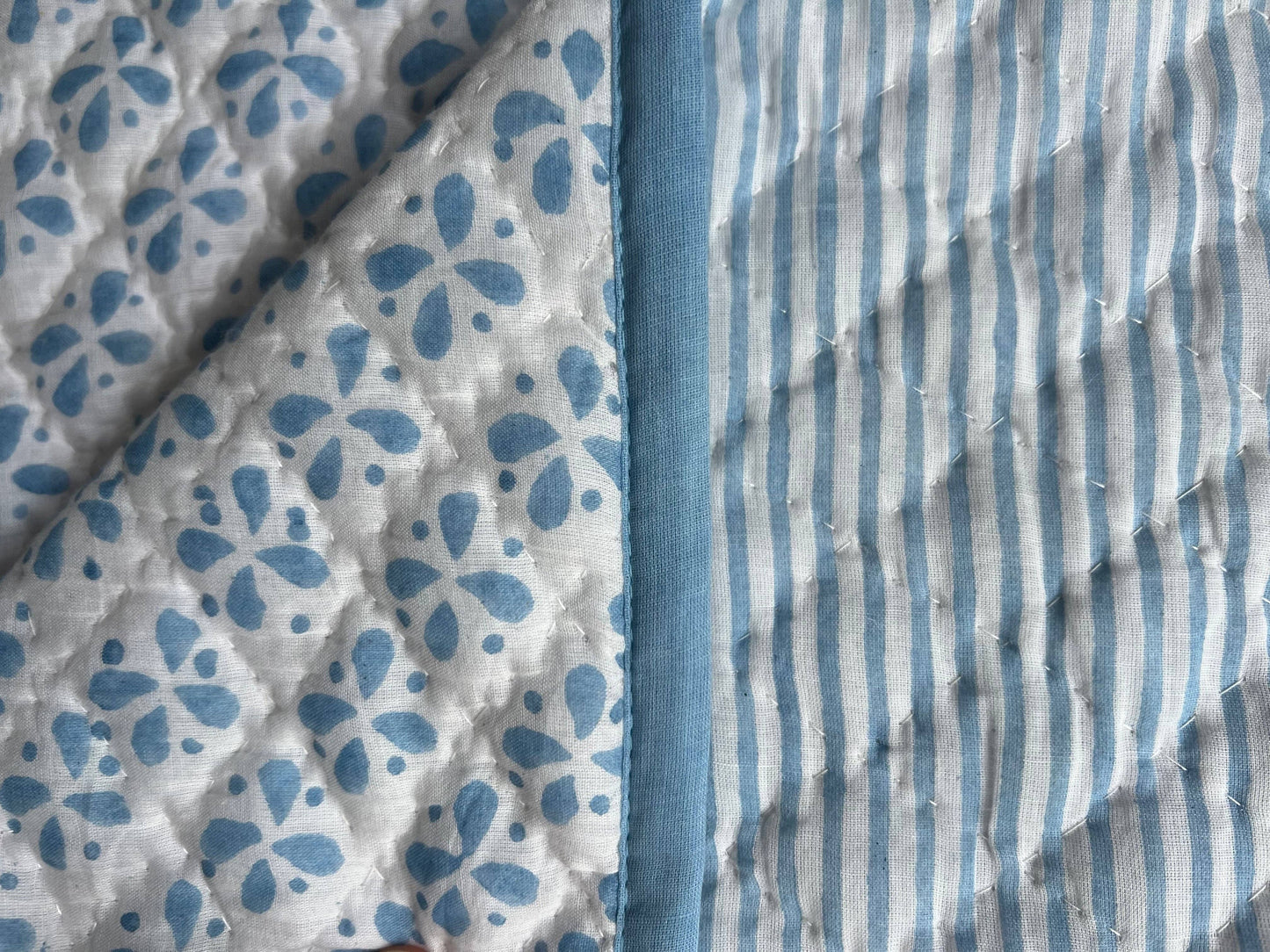Baby Blanket- Reversible Blue