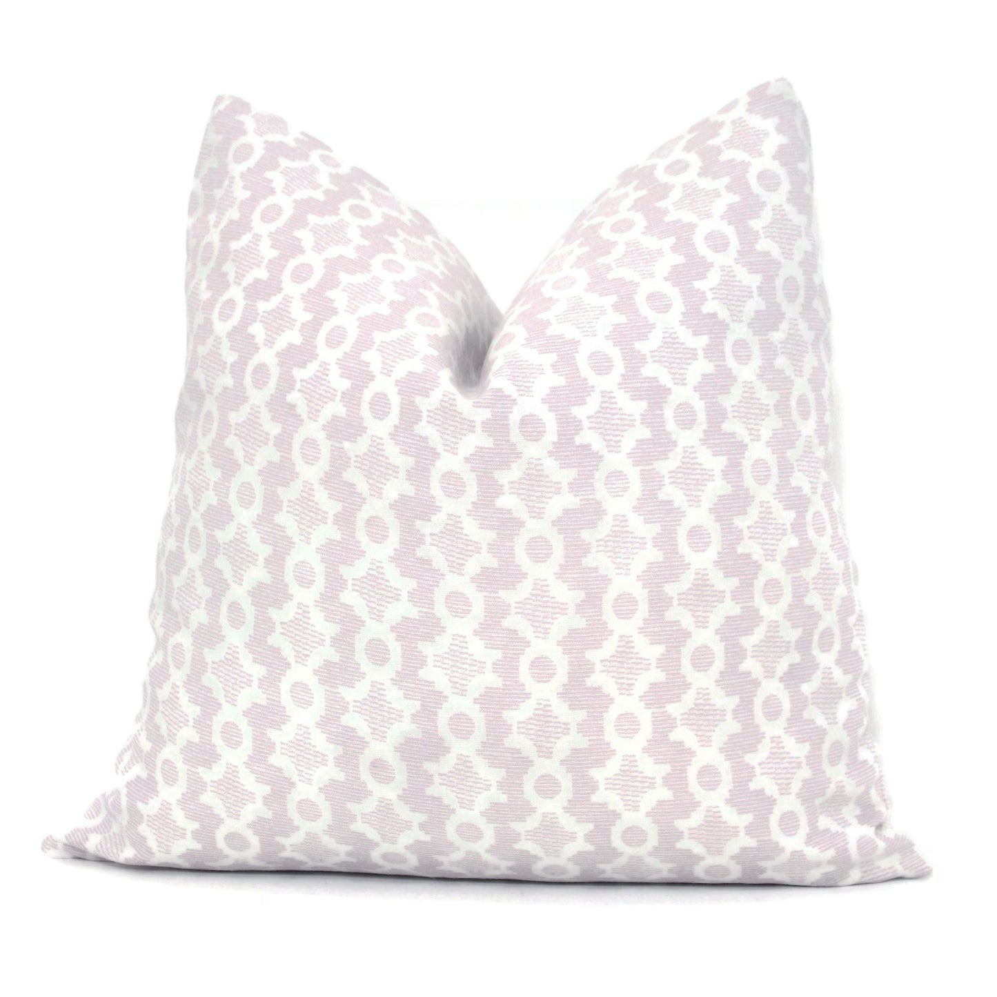 Sister Parish Lavender Geometric Trellis Pillow