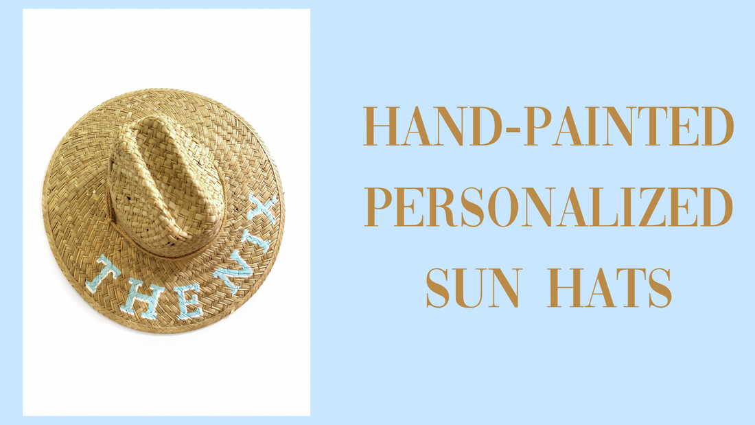 Monogrammed Sun Hats in Palm Beach