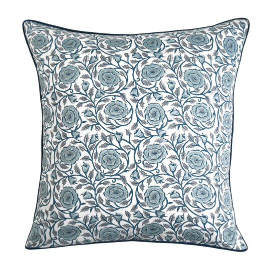 Rose Block Print Pillow