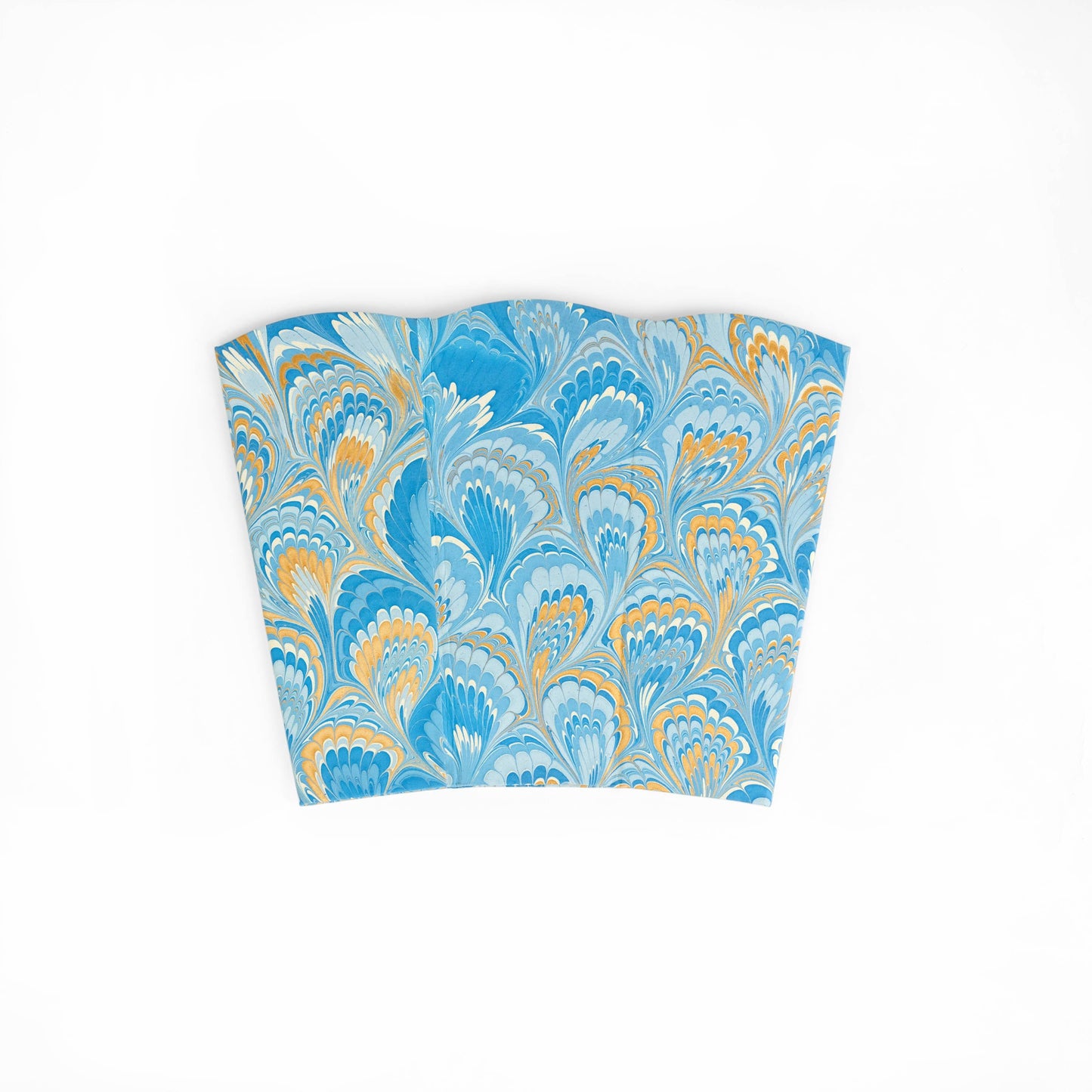 Marbled Waste Basket- Blue