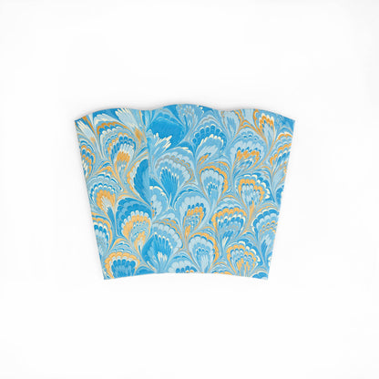 Marbled Waste Basket- Blue
