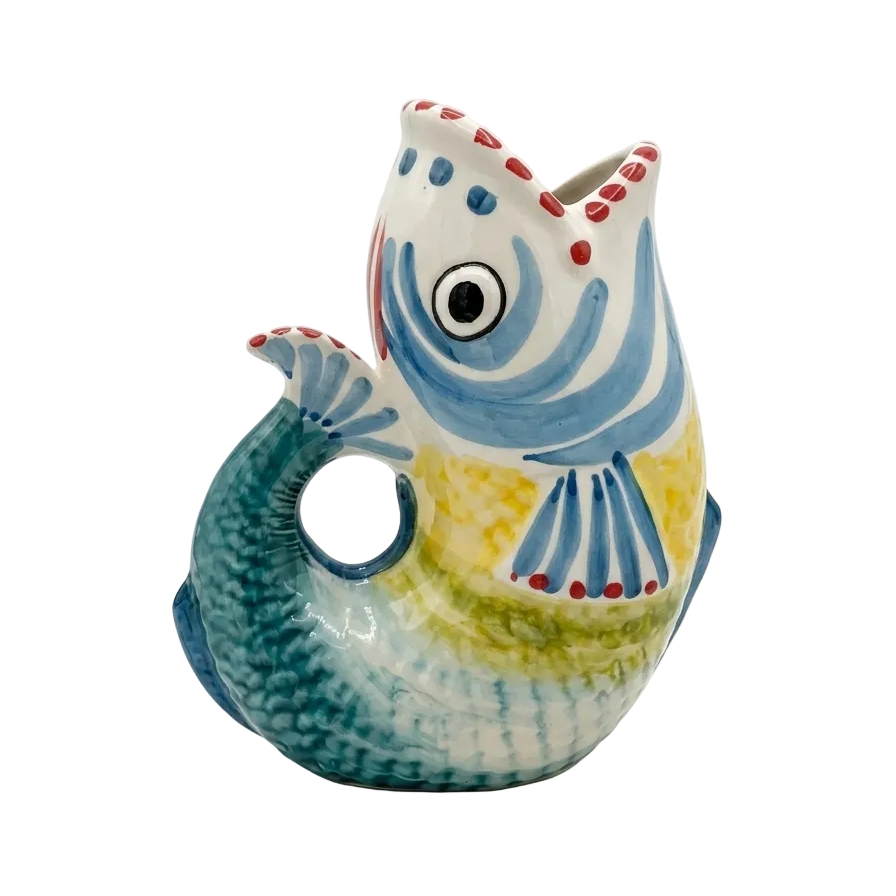 Hand Painted Fish Pitcher