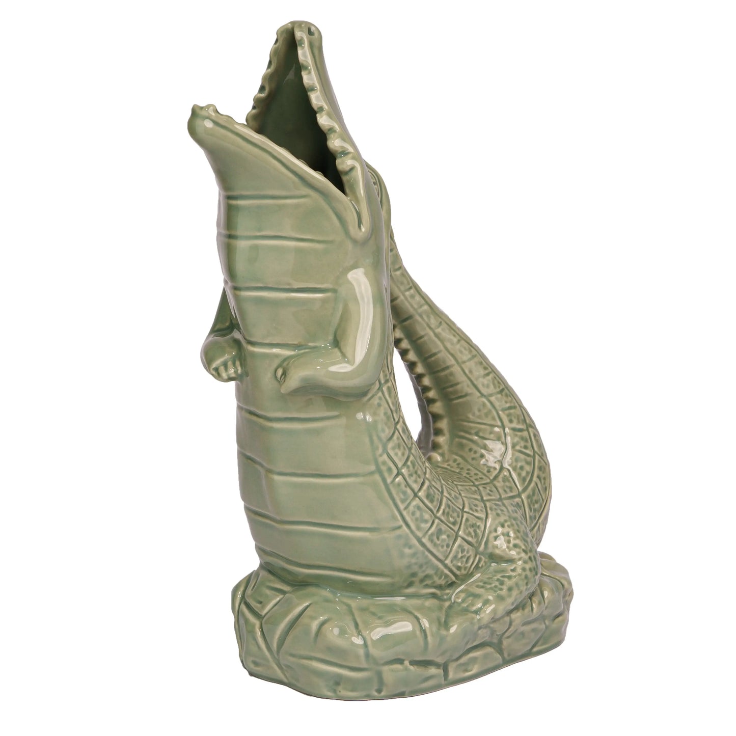 Crocodile Jug- Sage