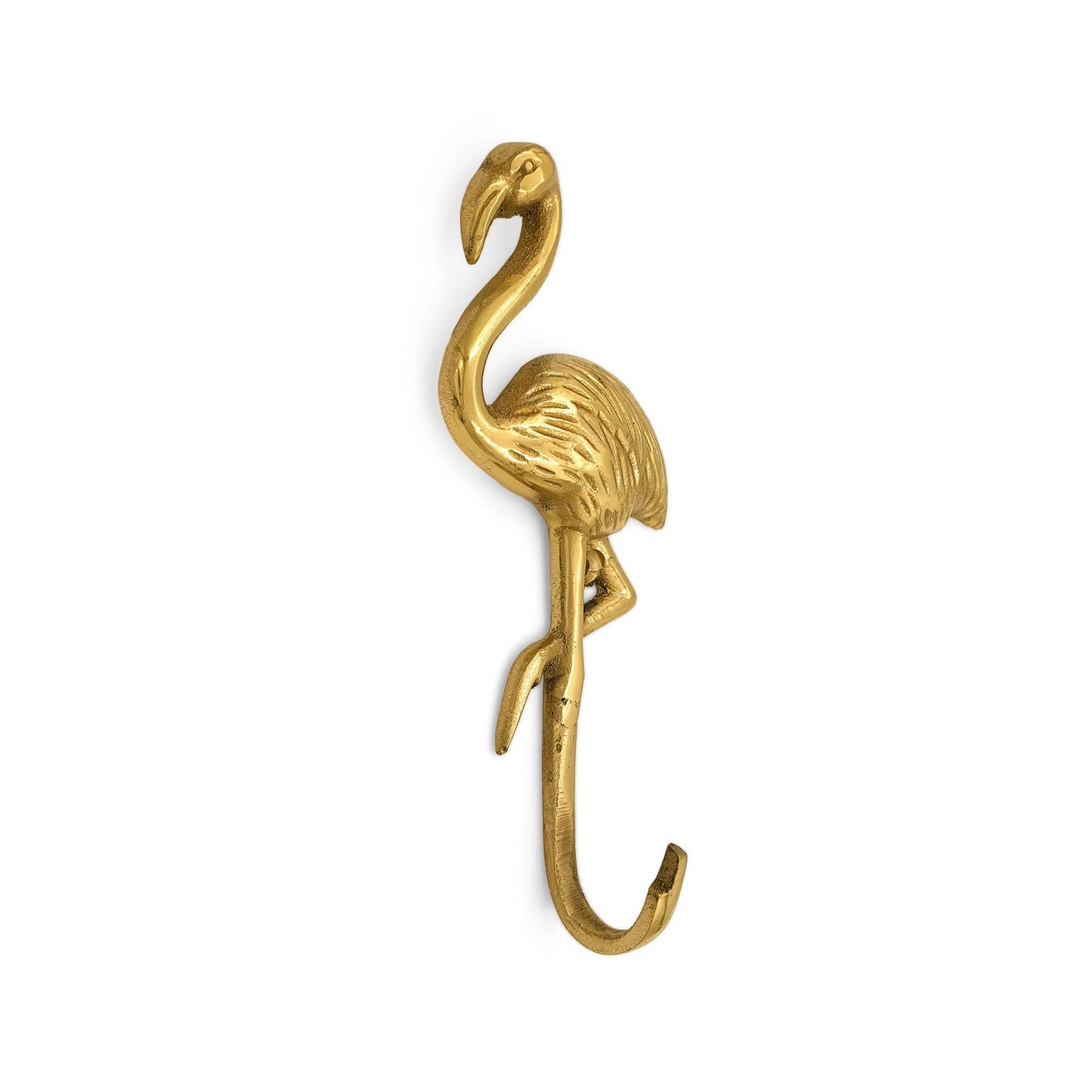 Brass Hook- Flamingo