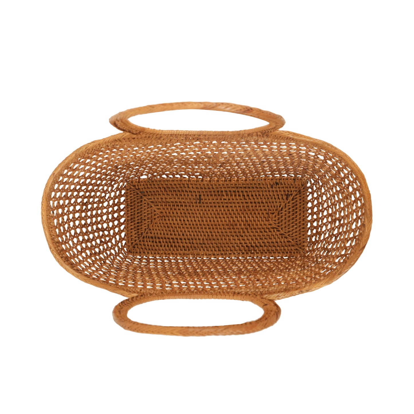 Rattan Mesh Top Handle Tote