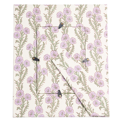 Block Print Picture Frame- Purple Floral