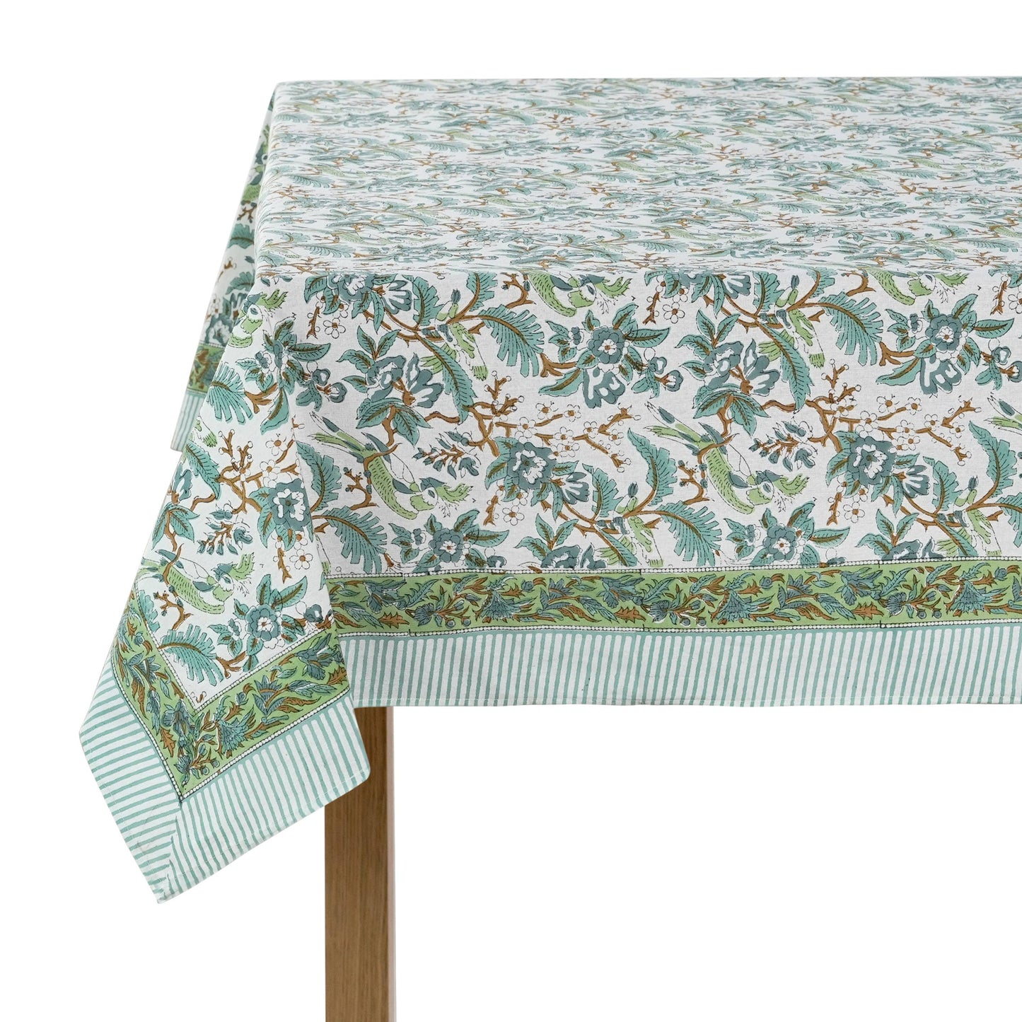 Parrot Block Print Table Cloth