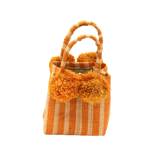 Mini Pompom Bag: Saffron