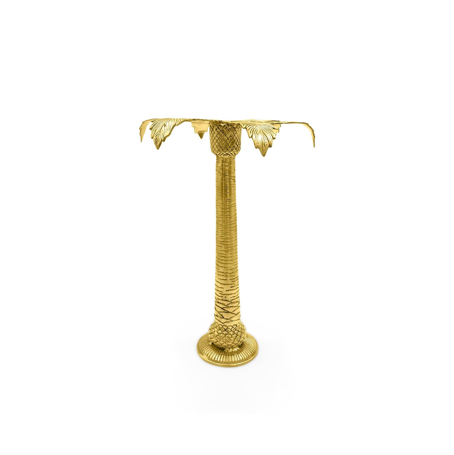 Brass Palm Tree Candle Holder