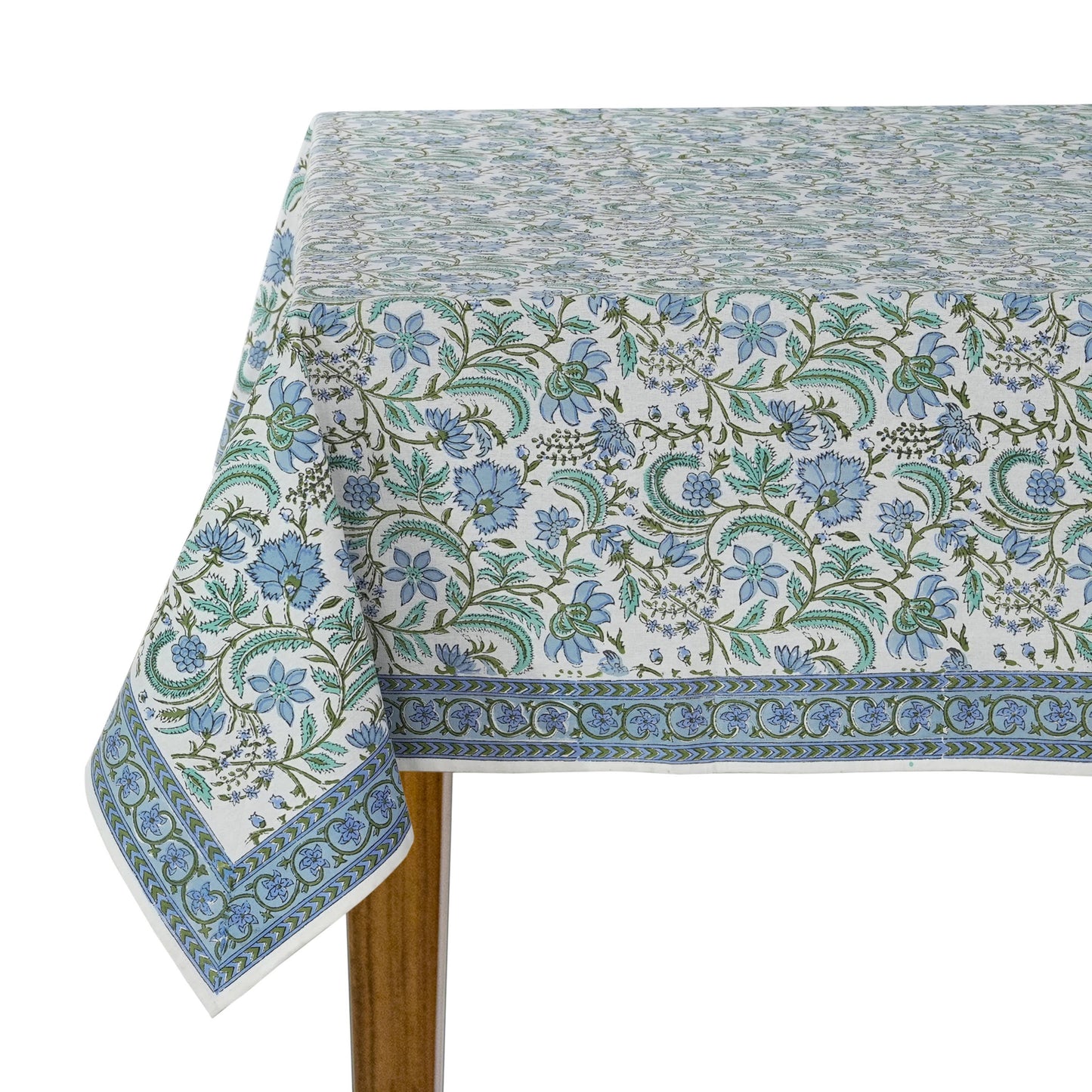 Wild Flower Block Print Table Cloth