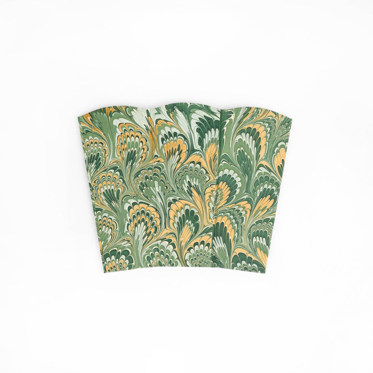 Marbled Waste Basket- Green