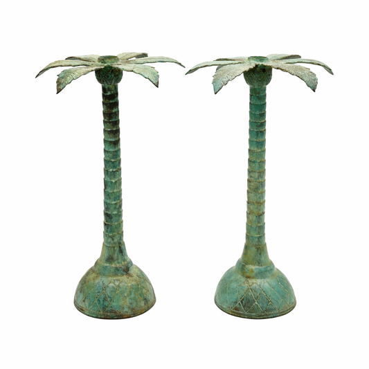 Bronze Palm Tree Candle Holder