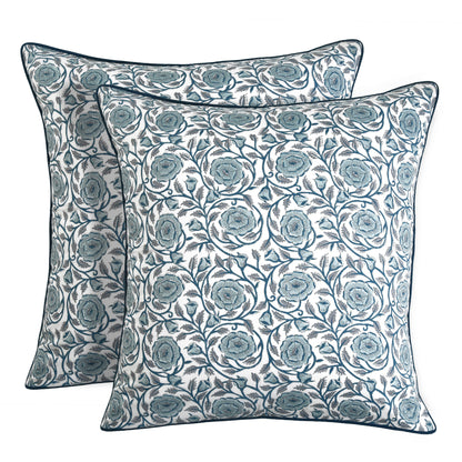 Rose Block Print Pillow