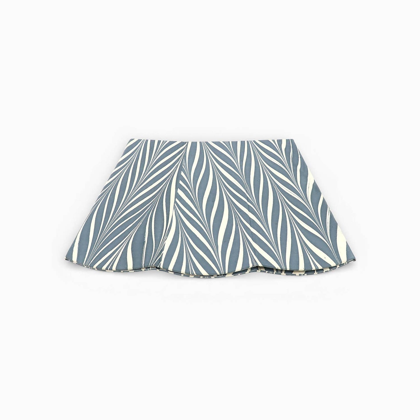 Marbled Zebra Waste Basket- Blue