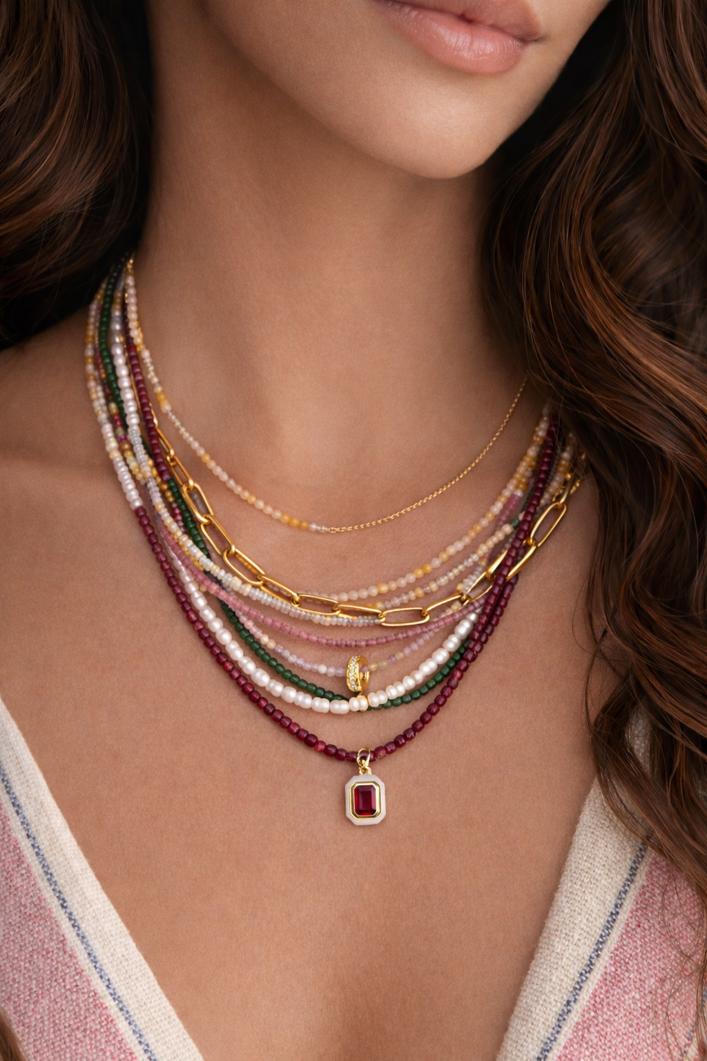 Gemstone Necklace- Amazonite