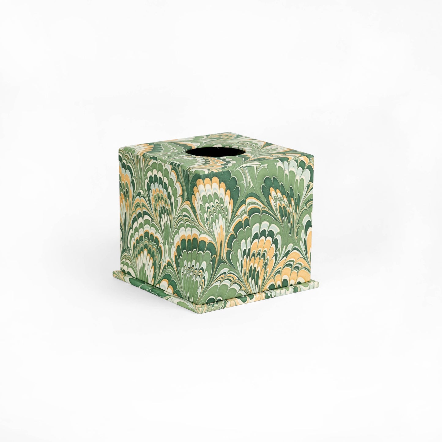 Marbled Tissue Box- Green