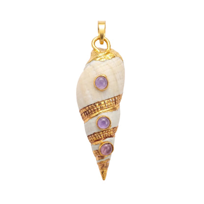 Auger Shell Inlay Pendants