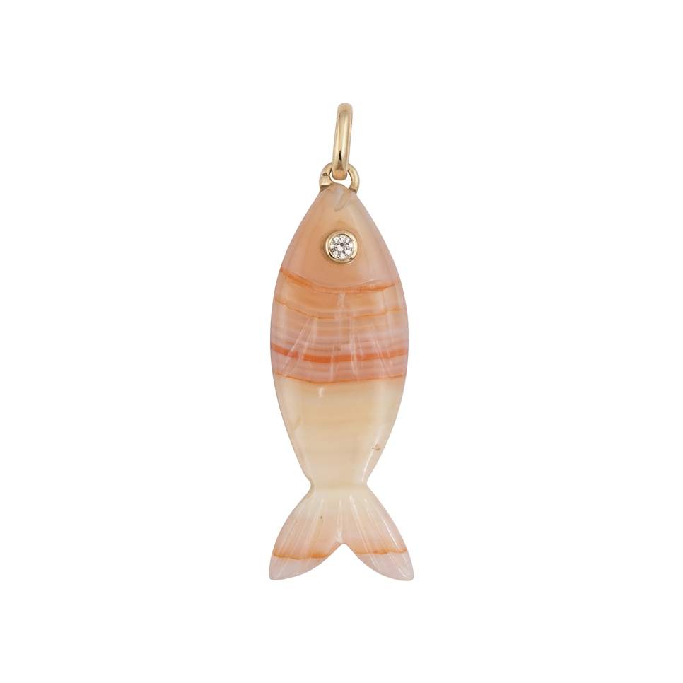 Mini Gemstone Fish Charms