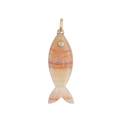 Mini Gemstone Fish Charms