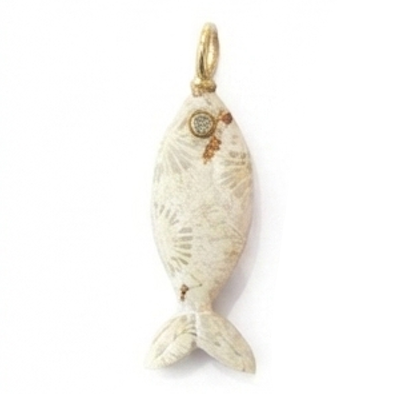 Mini Gemstone Fish Charms
