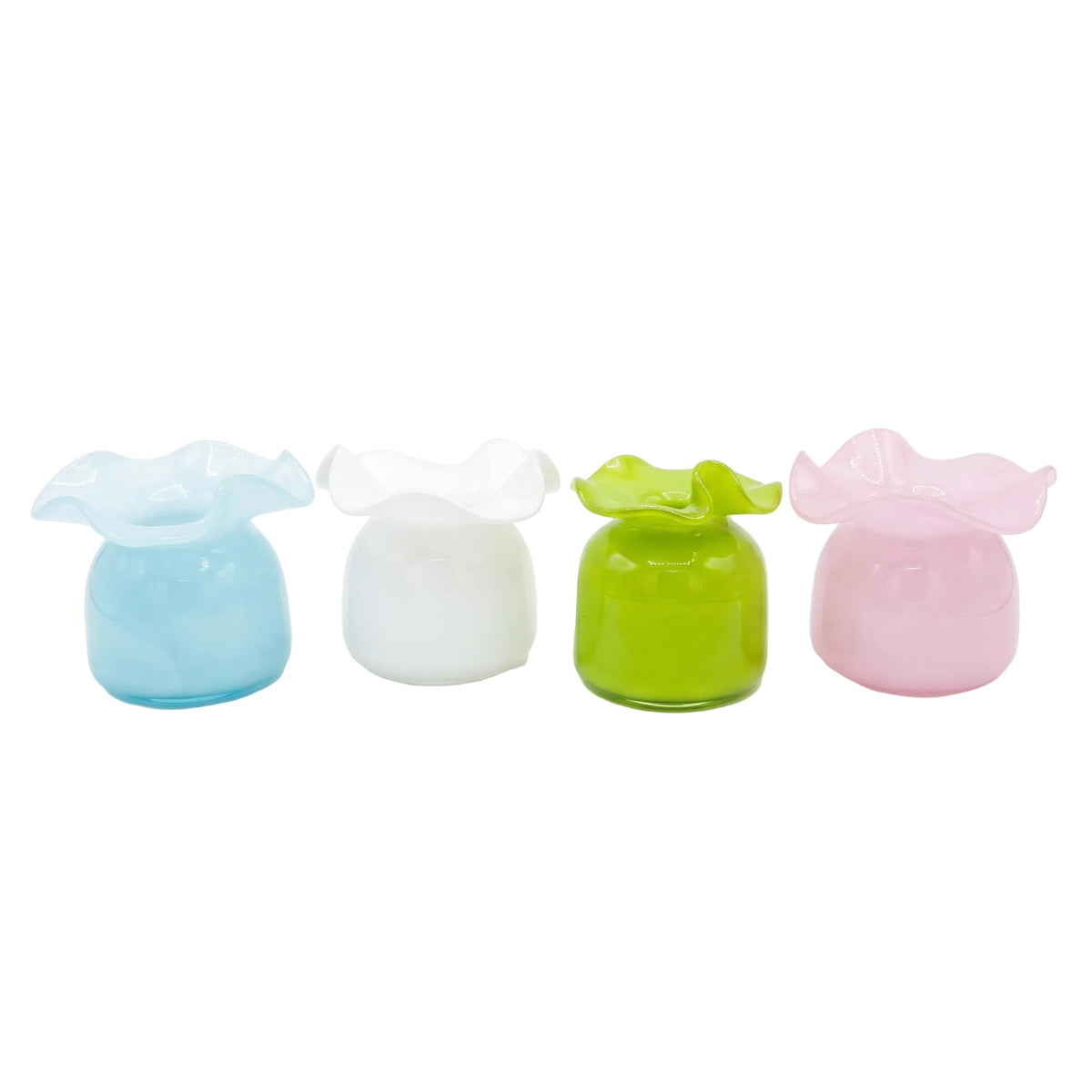 Glass Ruffle Vase Collection