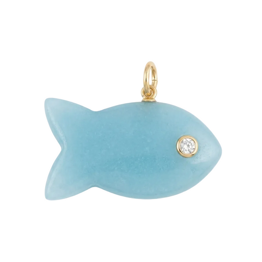 Gemstone Goldfish Charms