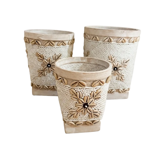 Beaded Waste Basket Collection