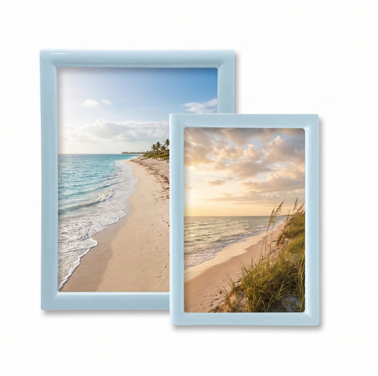 Dusty Blue Enamel Picture Frames